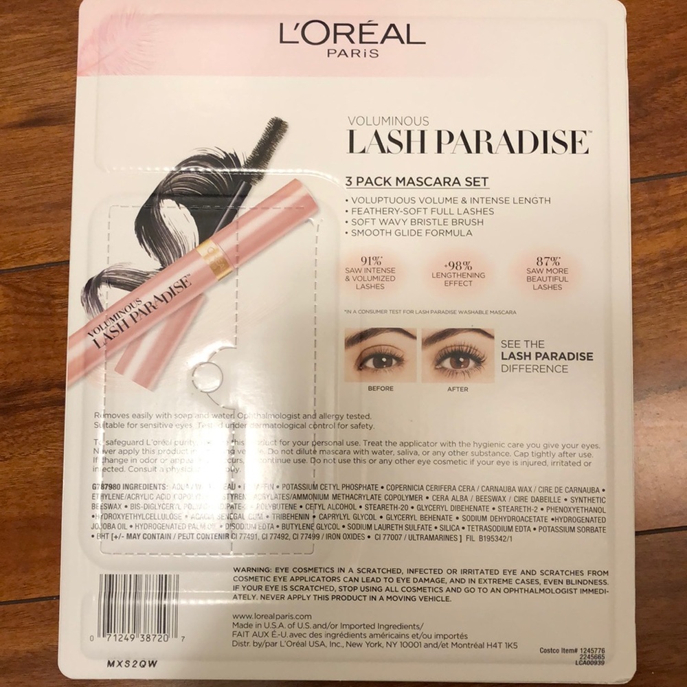 L’oreal Voluminous Lash Paradise Mascara 3pk - Picture 2 of 2